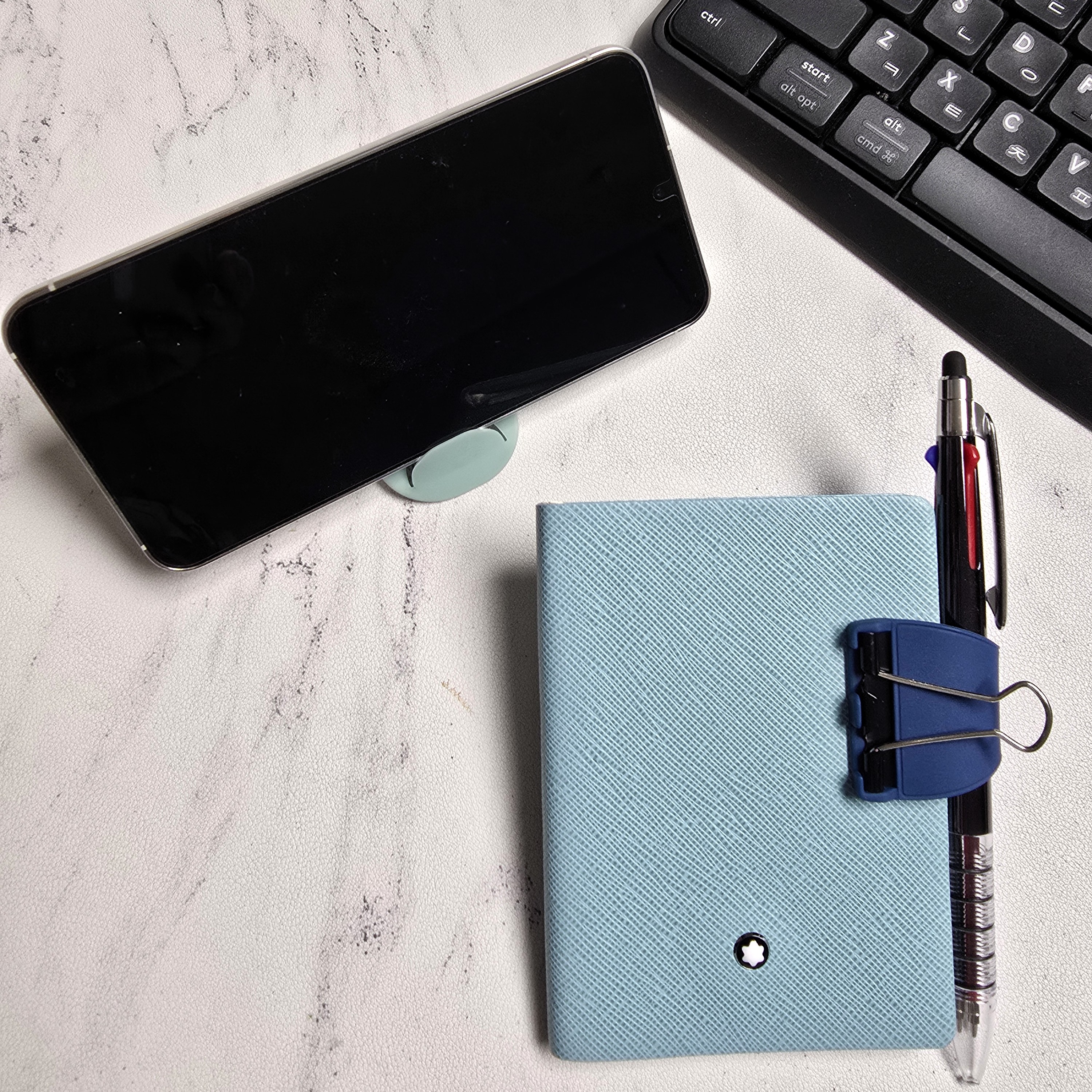 더블 클립 펜루프 로고형